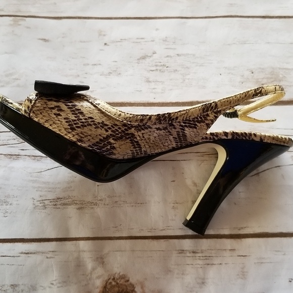 Madden Girl Snakeskin Print Heels - Picture 4 of 7